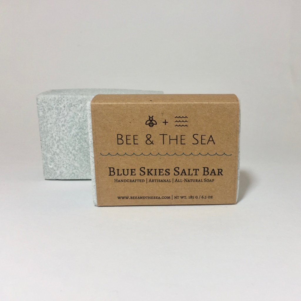 Eucalyptus Sea Salt Vegan Blue Clay Natural Bar Soap Coconut Oil
